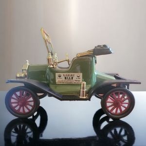 HP 😀 Vtg 74 Jim Beam Distilling Whiskey Decanter 1914 Model T Ford- Roundabout